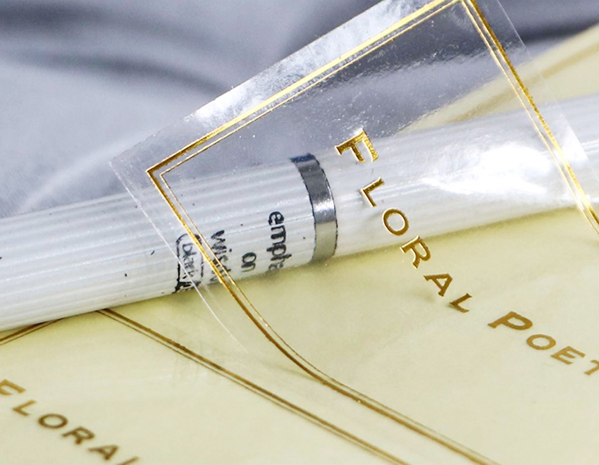 東營燙金透明膜標簽